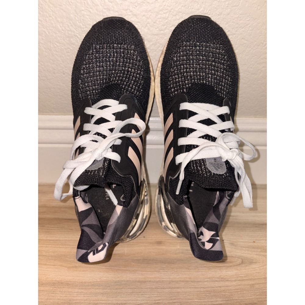 Adidas UltraBoost 20 Shoes Women's Size 8 Black Camo Running Athletic Sneakers - Picture 5 of 7